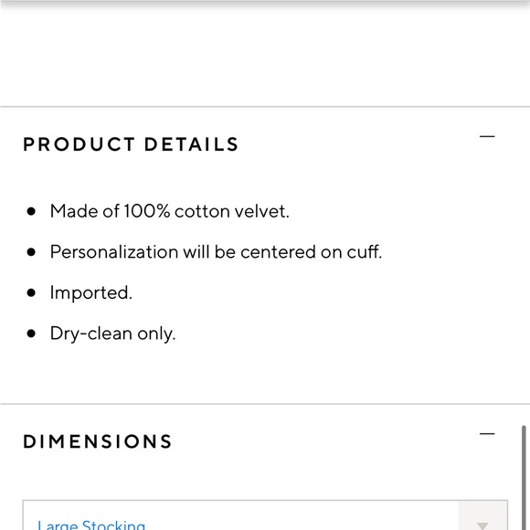 Pottery Barn Classic Velvet Large Stocking personalized with “Lauren” - Picture 7 of 7